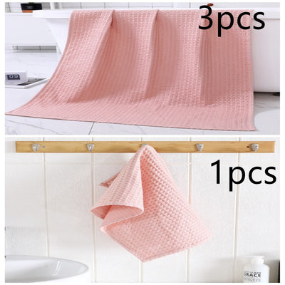 Toalla de Baño de Algodón Puro Textura Waffle - Súper Absorbente y Secado Rápido - Image 56