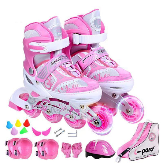 Patines Ajustables Infantiles - Set Completo para Principiantes Niños y Niñas