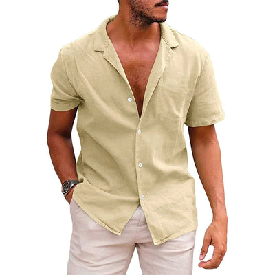 Camisa Casual de Playa para Hombre - Manga Corta Botones - Image 10
