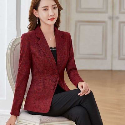 Blazer Largo Talla Grande para Mujer con Mangas Largas - Image 12