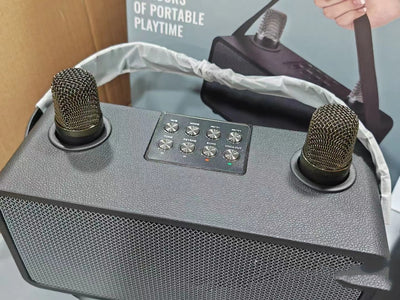 Parlante Bluetooth Portátil de Alta Potencia con Micrófono para Karaoke - Image 2