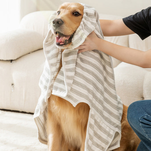 Bata Absorbente Extragrande para Perros de Secado Rápido