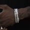 Pulsera Cubana Doble Cara Cepillada para Hombre - Estilo Casual