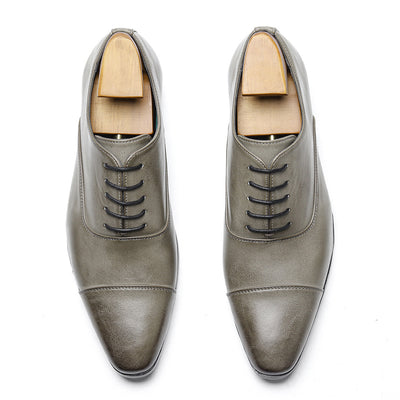 Zapatos Oxford Puntiagudos de Cuero Premium - Estilo Clásico Británico para Hombre - Image 3
