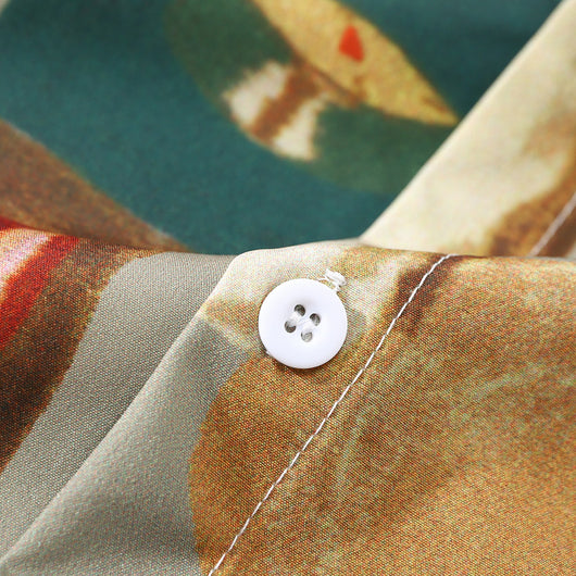Camisa Manga Larga Estilo Retro Vintage con Estampado Floral para Hombre - Image 15