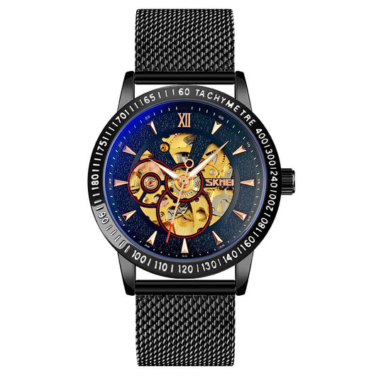 Reloj Automático Mecánico Hombre Lujo con Fondo Esqueleto Engranajes - Image 4