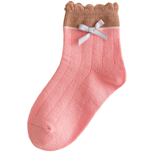 Calcetines Infantiles con Lazo de Algodón - Tubo Medio - Image 10