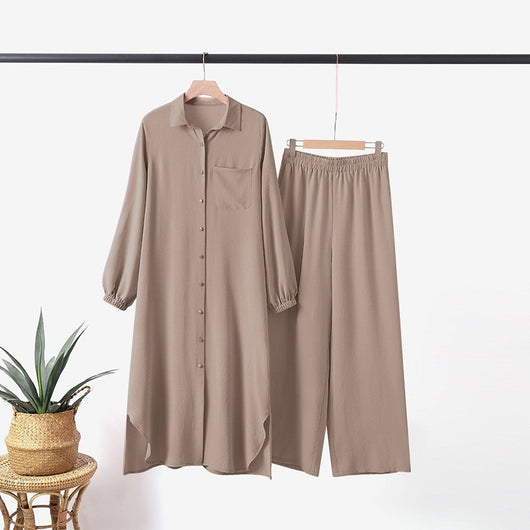 Conjunto Ejecutivo Mujer: Camisa Manga Larga y Pantalón - Image 32