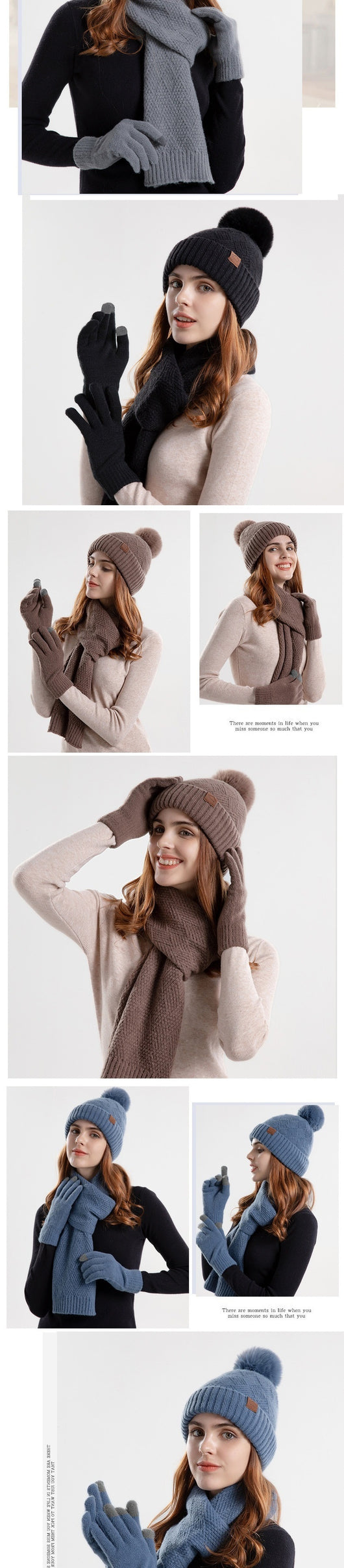 Set Completo de Abrigo: Gorro, Bufanda y Guantes de Lana para Mujer - Image 13