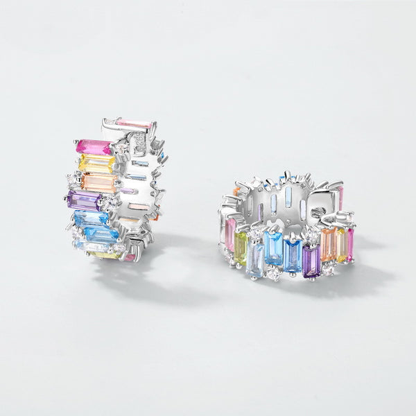 Aretes de Circonio con Colores Irregulares - Image 6