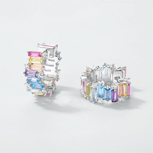 Aretes de Circonio con Colores Irregulares - Image 6
