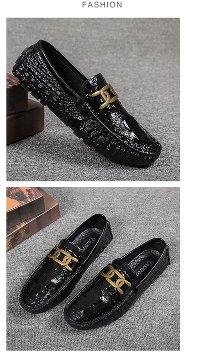 Zapatos de Cuero Casual con Hebilla Metálica y Pedal - Image 16