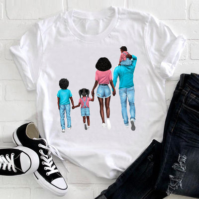 Playera Blanca Estampada para Familia - Conjunto de Cuatro Personas - Image 3