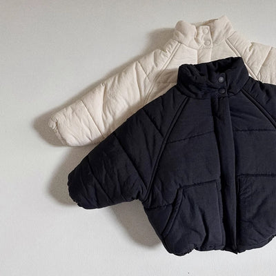 Cardigan Corto Acolchado Estilo Coreano para Niños y Niñas - Cuello Alto Moda Otoño Invierno - Image 10