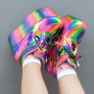 Zapatillas Casuales Arcoíris con Suela Gruesa Tipo Esponja - Image 6