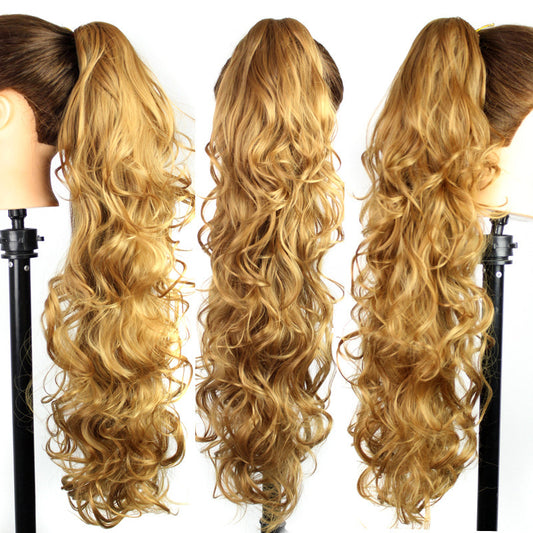 Extensión de Cabello Ondulado con Pinza - Coleta Postiza Fibra Sintética Premium