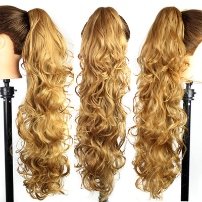 Extensión de Cabello Ondulado con Pinza - Coleta Postiza Fibra Sintética Premium