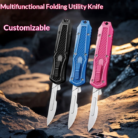 Cuchillo Plegable Multiusos en Aleación Zinc-Aluminio