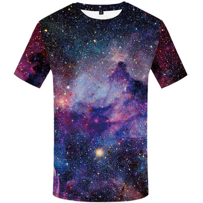 Playera Estampado Galaxia 3D Cuello Redondo Manga Corta - Image 10