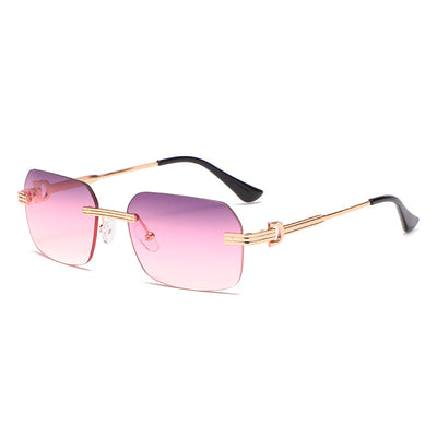 Gafas de Sol Cuadradas con Corte de Cristal Irregular - Image 14