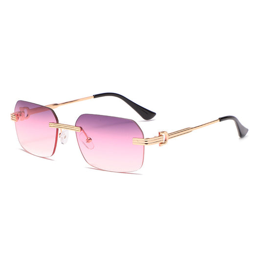 Gafas de Sol Cuadradas con Corte de Cristal Irregular - Image 14
