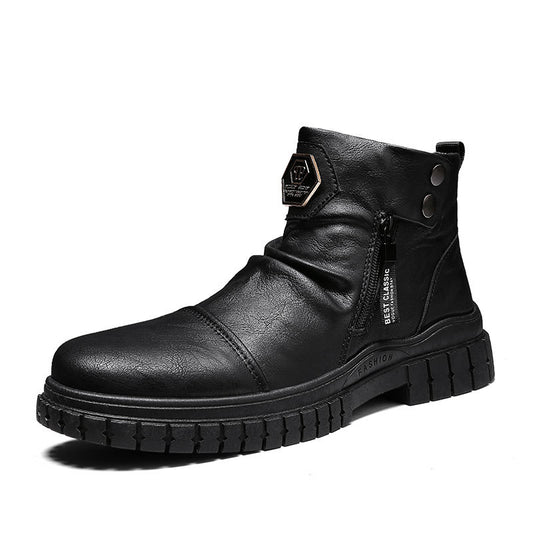 Botas Martin Altas de Cuero para Hombre - Estilo Británico Robusto - Image 2