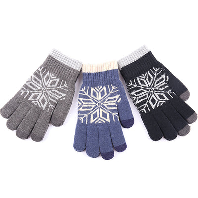 Guantes Térmicos de Lana Jacquard con Dedos Separados - Image 7