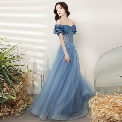 Vestido de Noche Elegante para Mujer con Hombros Descubiertos