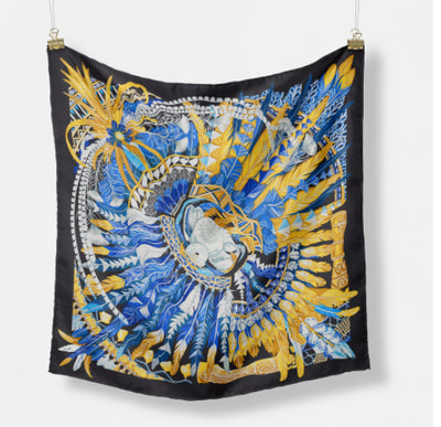 Pañuelo de Seda Estampado Minimalista - Elegancia Versátil - Image 24