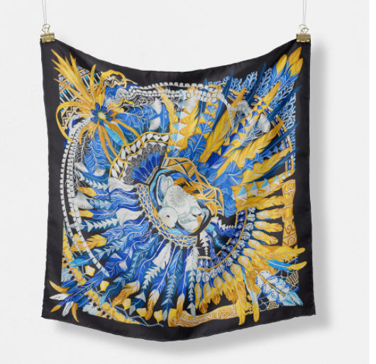 Pañuelo de Seda Estampado Minimalista - Elegancia Versátil - Image 24