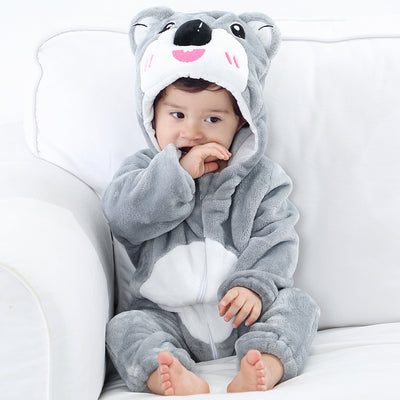 Pijama Enterizo de Franela con Diseño de Animales para Bebé - Image 3