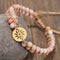 Pulsera de Meditación Doble Capa con Piedras Naturales Tejidas a Mano