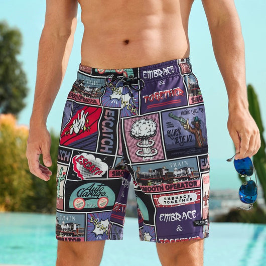Shorts de Playa para Parejas con Estampado Digital de Secado Rápido - Image 2
