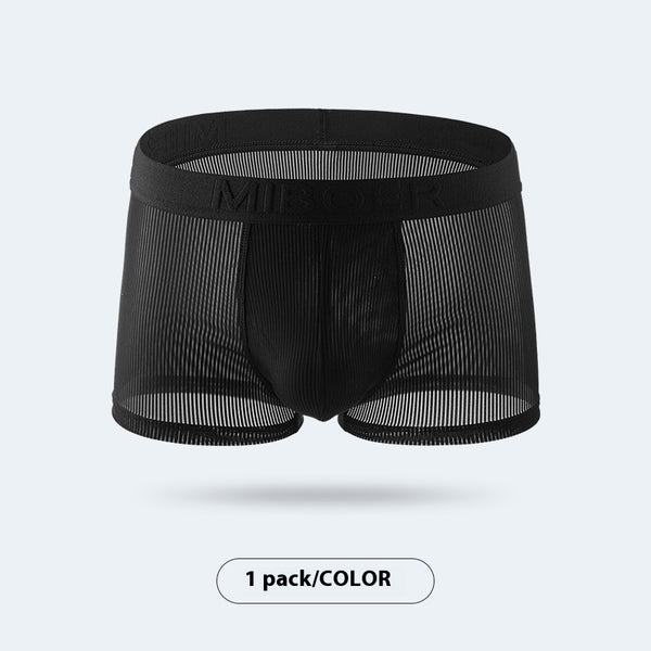 Bóxers de Seda Helada Transpirables de Secado Rápido - Comodidad Clásica para Hombre - Image 3
