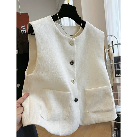 Vestido Bandage Sin Mangas Estilo Francés Cuello Redondo - Image 14