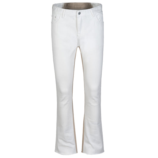 Jeans para Hombre con Contraste Frambuesa y Flecos - Image 2