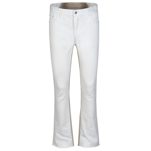 Jeans para Hombre con Contraste Frambuesa y Flecos - Image 2