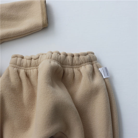 Conjunto de Abrigo Térmico para Bebé con Forro de Felpa - Sudadera y Pantalón 2 Piezas - Image 8
