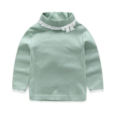 Blusa Infantil Estilo Coreano con Lazo y Encaje - Image 13