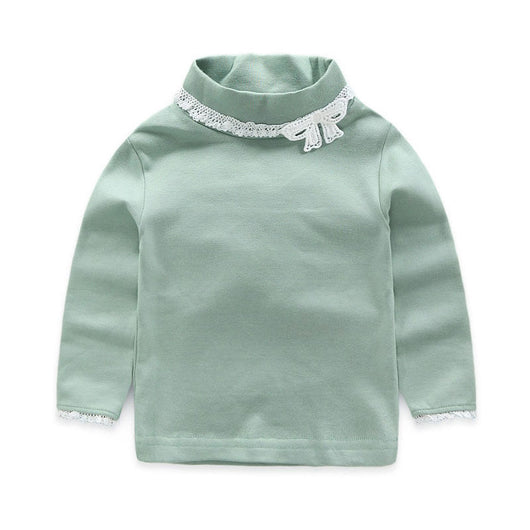 Blusa Infantil Estilo Coreano con Lazo y Encaje - Image 13