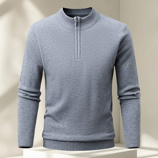 Suéter Pullover Tejido con Cierre Medio para Hombre - Image 10