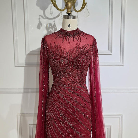 Vestido de Gala Elegante con Mangas Volantes y Falda Sirena - Image 39