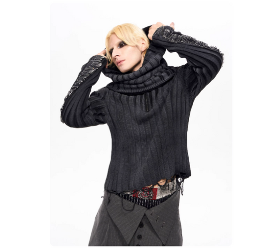 Suéter Cuello Alto Diseño Otoño-Invierno con Detalle de Imperdible - Image 5