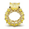Anillo Octagonal de Plata 925 Amarillo Elegante
