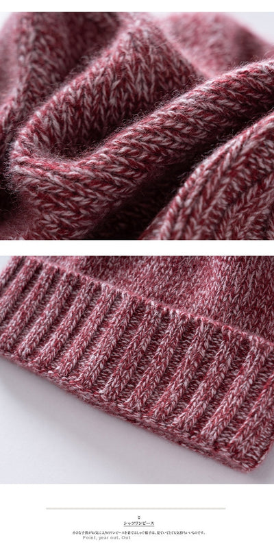 Gorro de Cachemira con Rayas Gruesas Unisex - Tejido Reforzado - Image 23