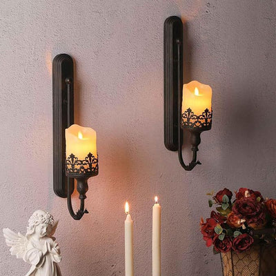 Candelabro Colgante de Hierro Forjado Negro para Decoración - Image 7