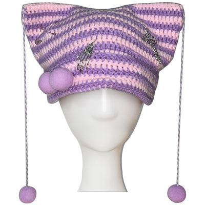 Gorro de Lana Tejido con Orejas de Gato y Pompón - Image 5