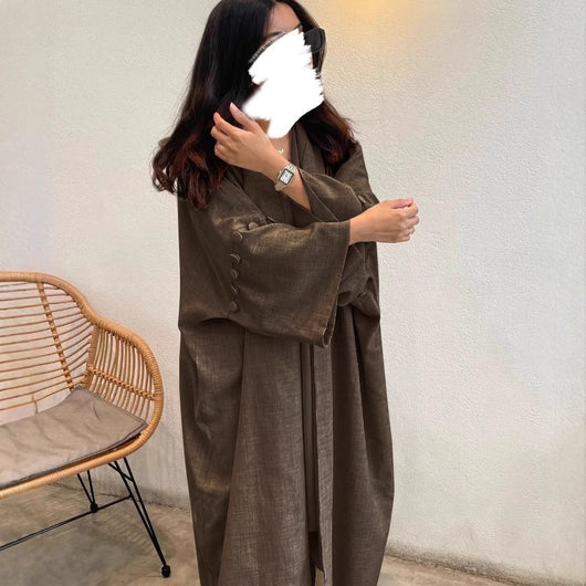 Cardigan Robe Turco de Algodón Suave - Image 2