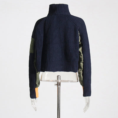 Suéter Cuello Alto Corto Tejido para Mujer - Image 10