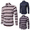 Men's Slim Fit Striped Long Sleeve Casual Shirt